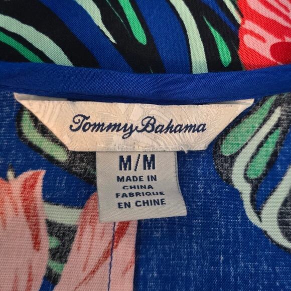 Tommy Bahama Sleeveless Hybiscus Pinapple Leaf Novelity Print Women's Dress M - Picture 4 of 5